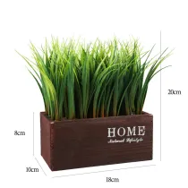 Artificial Orchid Grass Plant Combination Wooden Potted Landscape Decoration