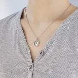 Hollow Out Opened I Love You Heart Necklace with Picture Color Printing Custom Gift