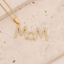 Mama Multicolor Letter Diamante Necklace Bracelet Mom Jewelry Set Gift For Mother's Day