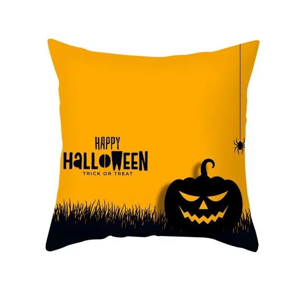 Halloween Holiday Cartoon Pumpkin Pillow Cushion Cover Pillowcase