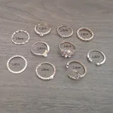 Gold Star Moon Heart Bohemian Adjustable Stackable Finger Rings