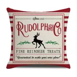 Home Decoration Red Christmas Cookie Pillow Cushion Cover Pillowcase