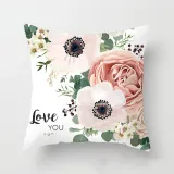 6PCS Home Cotton Decorative Flower Throw Pillow Case Cushion Covers For Sofa Couch Bed Chair