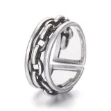 9PCS Silver Vintage Daisy Footprint Stackable Finger Punk Rings Set