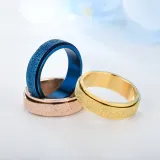 Spinner Fidget Stainless Steel Ring for Fidget Ring Anxiety Stress Relief