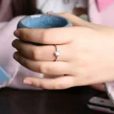 Half-Carat Diamond Ring Eternity Engagement Wedding Band With Gift Box