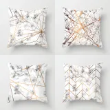 4PCS Home Cotton Decorative Geometry Letter Throw Pillow Case Cushion Covers