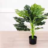Artificial Plant Potted Turtle Leaf Tree Green Plant Bonsai Decoration