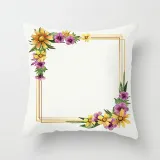 4PCS Flowers Love Home Cotton Decorative Throw Pillow Case Cushion Covers