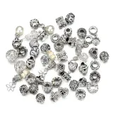 DIY 50 Mixed Beads Crystal Glass Crystal Zircon Beads Bracelet Necklace Accessories Jewelry