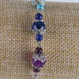 Healing Extension Seven Chakra Chain Silver Lotus Spacer Handmade Bracelet