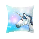 4PCS Home Cotton Decorative Cartoon Unicorn Throw Pillow Case Cushion Covers For Sofa Couch Bed Chair