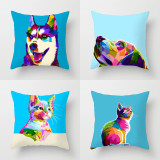 4PCS Home Cotton Decorative Colorful Animals Throw Pillow Case Cushion Covers For Sofa Couch Bed Chair