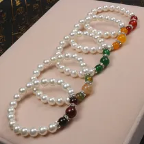 Jewelry for Women Girls Freshwater Pearl Agate Bracelet and Necklace Set With Box