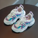 Toddler Kids Mesh Breathable Splicing Lace-up Leisure Sneakers Shoes