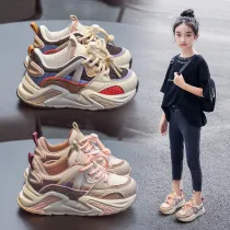 Toddler Kids Mesh Breathable Lace-up Leisure Running Shoes