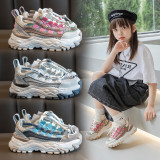 Toddler Kids Mesh Breathable Lace-up Leisure Sneakers Shoes