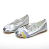 Kid Girl Silver Cloud Rainbow Flat Shoes