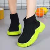 Toddler Kids Mesh Breathable Pure Color Knitting Leisure Sneakers Shoes