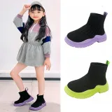 Toddler Kids Mesh Breathable Pure Color Knitting Leisure Sneakers Shoes