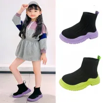 Toddler Kids Mesh Breathable Pure Color Knitting Leisure Sneakers Shoes