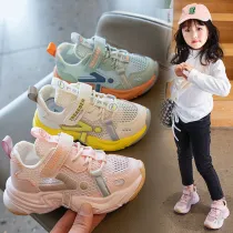 Toddler Kids Mesh Breathable Hollowed Out Velcro Leisure Running Shoes