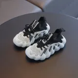 Toddler Kids Mesh Breathable Non-slip Lace-up Leisure Sneakers Shoes
