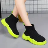 Toddler Kids Mesh Breathable Pure Color Knitting Leisure Sneakers Shoes