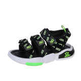 Toddler Kids Open-Toed Hollowed Out Luminous Soft Bottom Velcro Sandals Shoes