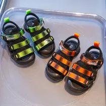 Toddler Kids Open-Toed Mesh Hollowed Out Soft Bottom Velcro Sandals Shoes