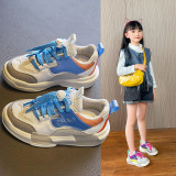 Toddler Kids Mesh Breathable Color Matching Lace-up Leisure Sneakers Shoes