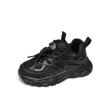 Toddler Kids Mesh Breathable Pure Color Lace-up Leisure Sneakers Shoes