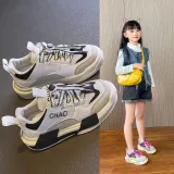 Toddler Kids Mesh Breathable Color Matching Lace-up Leisure Sneakers Shoes
