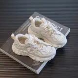 Toddler Kids Mesh Breathable Pure Color Lace-up Leisure Sneakers Shoes