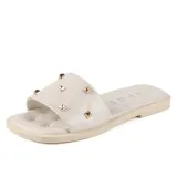 Kid Girl Open-Toed Rivet Soft Bottom Beach Summer Slippers