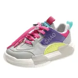 Toddler Kids Mesh Breathable Color Matching Lace-up Leisure Sneakers Shoes
