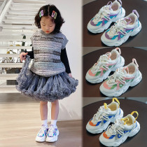 Toddler Kids Mesh Breathable Splicing Lace-up Leisure Sneakers Shoes
