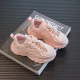 Toddler Kids Mesh Breathable Pure Color Lace-up Leisure Sneakers Shoes