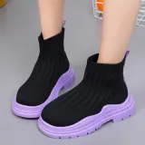 Toddler Kids Mesh Breathable Pure Color Knitting Leisure Sneakers Shoes