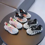 Toddler Kids Mesh Breathable Non-slip Lace-up Leisure Sneakers Shoes