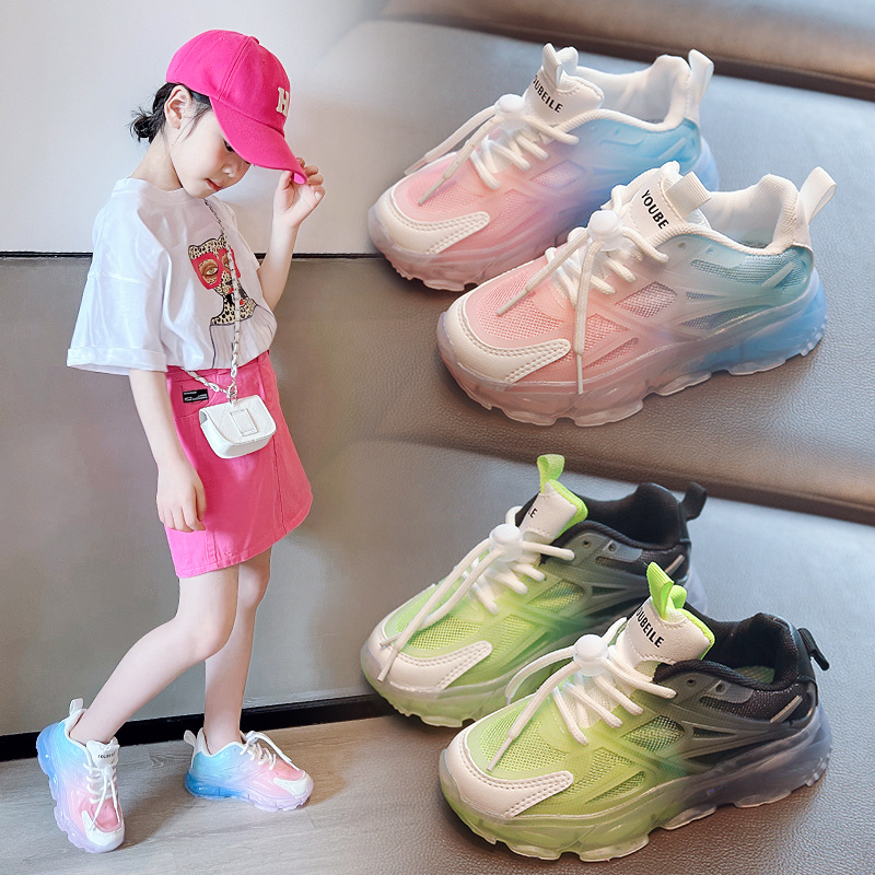 Toddler Kids Mesh Breathable Color Matching Sneakers Shoes