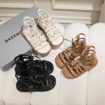 Kid Girl Open-Toed Gladiator Lace Up Sandals Shoes