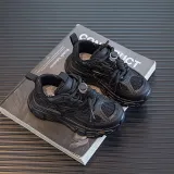 Toddler Kids Mesh Breathable Pure Color Lace-up Leisure Sneakers Shoes