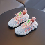 Toddler Kids Mesh Breathable Non-slip Lace-up Leisure Sneakers Shoes