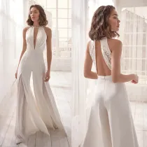 Women Mock-Neck Sleeveless Corset Culotte Jumpsuit