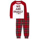 2022 Christmas Matching Family Pajamas Plus Size Red Plaid Pajamas Set With Dog Pajamas
