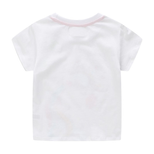Toddler Kids Girl Cartoon Unicorn Pattern Short Sleeve T-Shirt