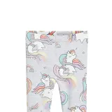 Toddler Kids Girl Blue Cartoon Rainbow Unicorn Printed Leggings