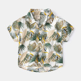 Toddler Boy Palm Print Short Sleeve Polo T-shirt