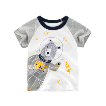 Toddler Boy Cartoon Bear Pattern Short Sleeve T-shirt